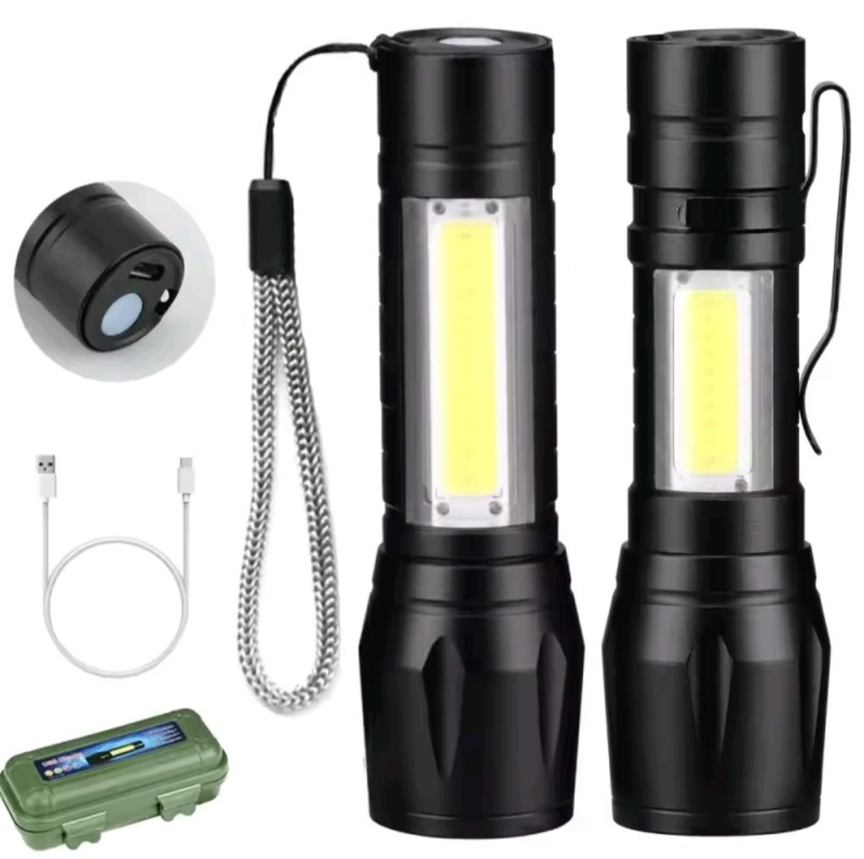 Mini USB Charging LED Flashlight